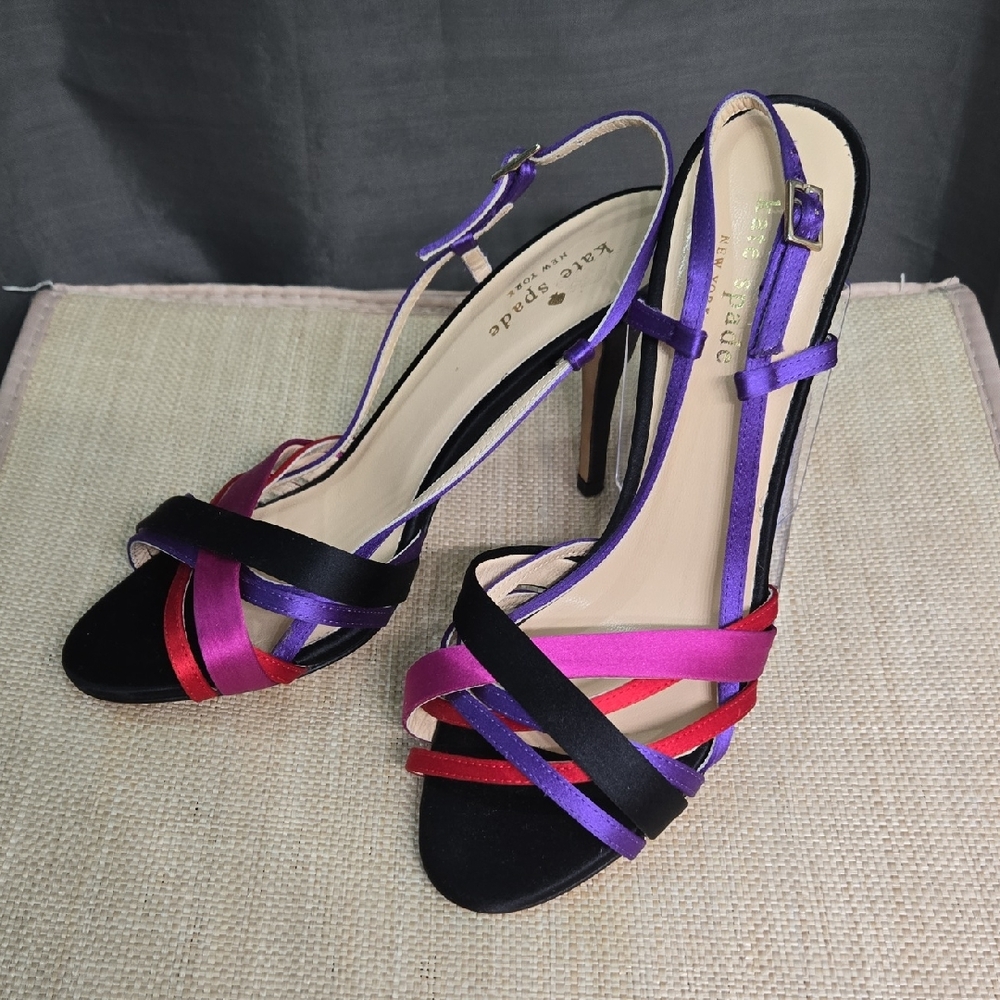 Kate Spade Black and Purple Glamorous Heels